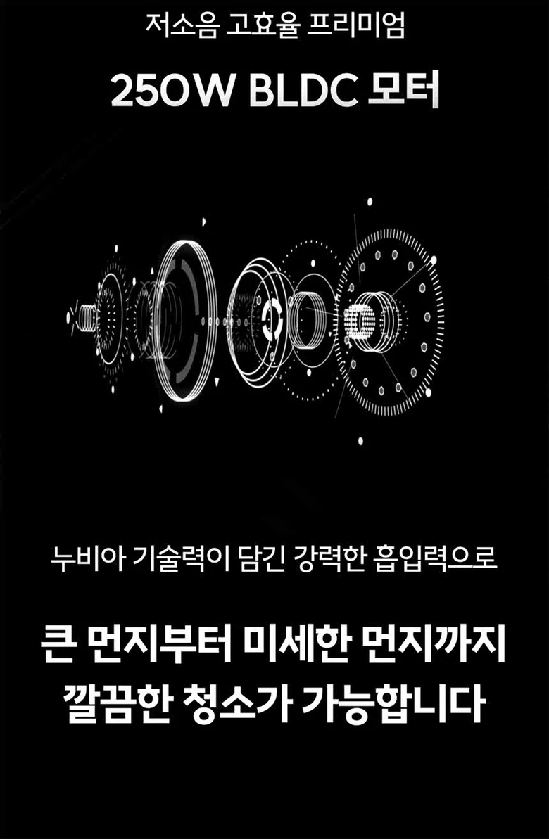 누비아 무선 청소기 NVX PRO 자동충전거치대 + 필터 3p 포함 상세 이미지 4