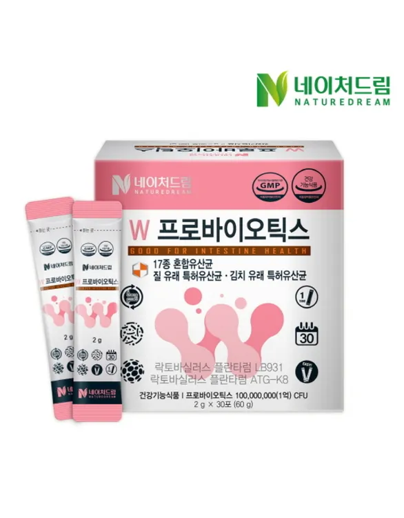건강식품 - 네이처드림 W 프로바이오틱스 질건강유산균 2g x 30포