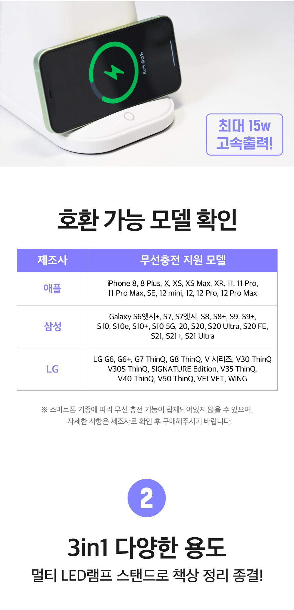 [쿨린] 930 멀티 LED 램프 스탠드(15W) CL-930 상세 이미지 4