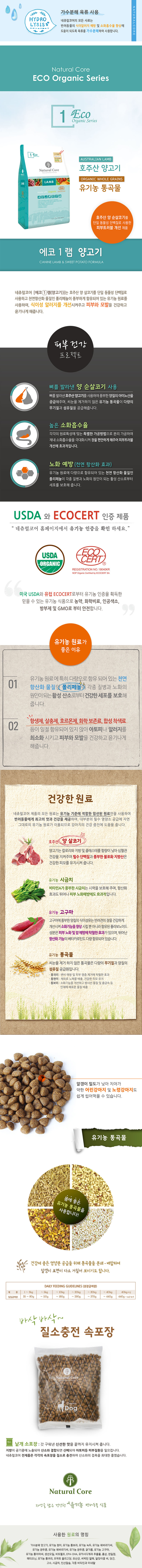 네츄럴코어 에코1 양고기 작은입자 6kg 상세 이미지 1