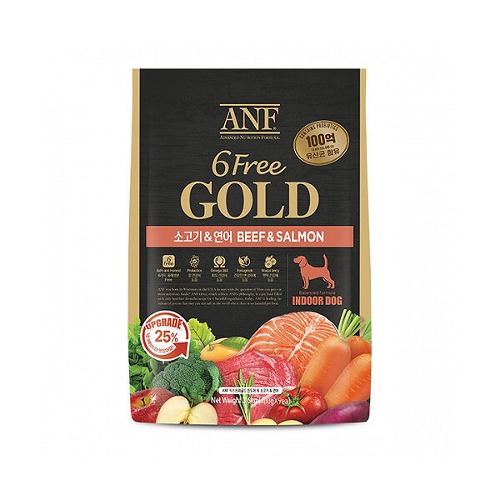 ANF ANF 6free 골드 인도어 독 소고기+연어 3.6kg