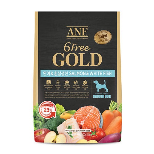 ANF ANF 6free 골드 인도어 독 연어+흰살생선 3.6kg