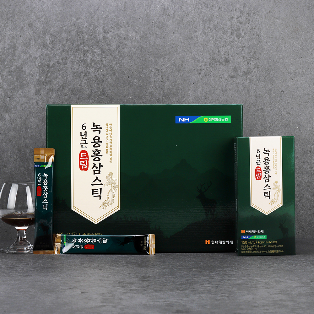 건강식품 - 전북인삼농협 드림녹용홍삼스틱 15ml x 30포
