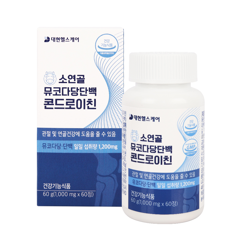 건강식품 - 대현헬스케어 소연골 뮤코다당단백 콘드로이친 1,000mg x 60정