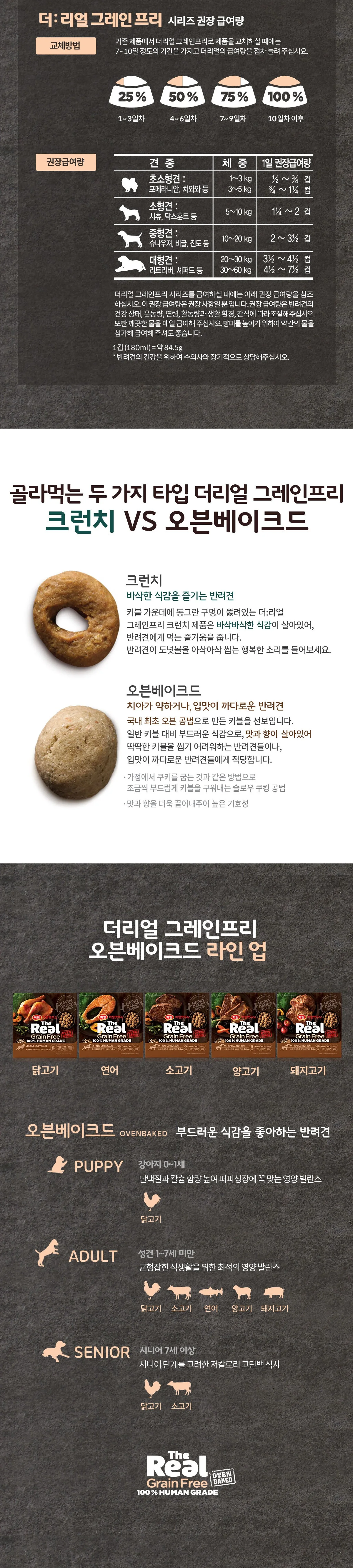 더리얼 그레인프리 오븐베이크드 소고기 시니어 사료 1kg 상세 이미지 3