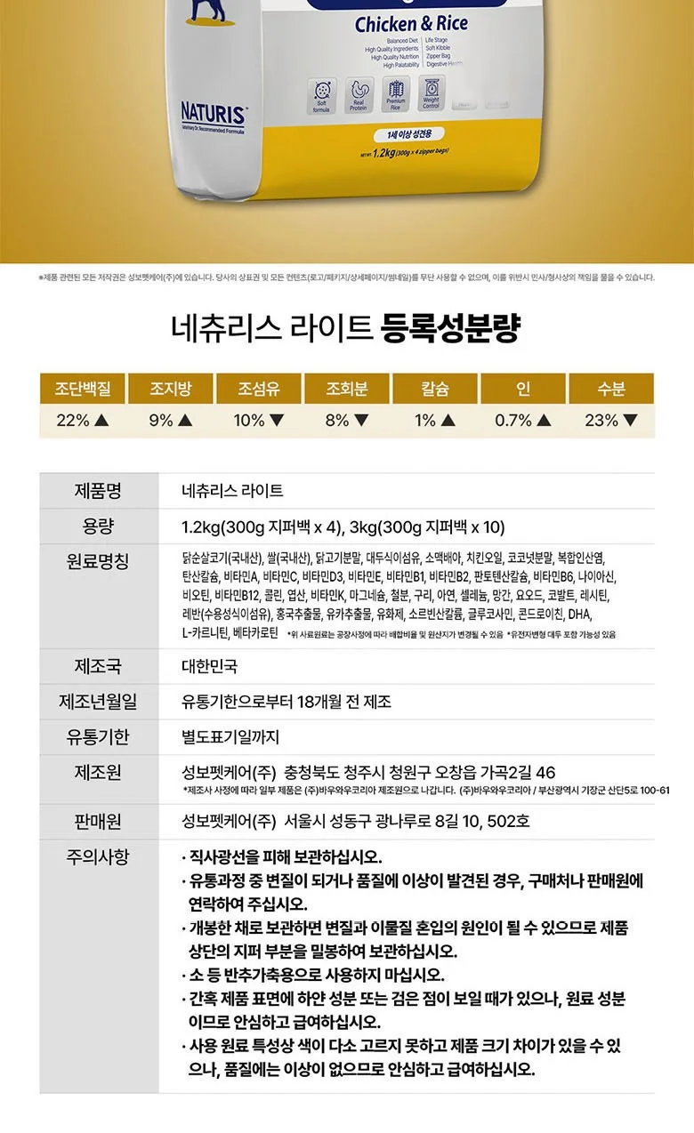 라이트 소프트 강아지사료 1.2kg 상세 이미지 4